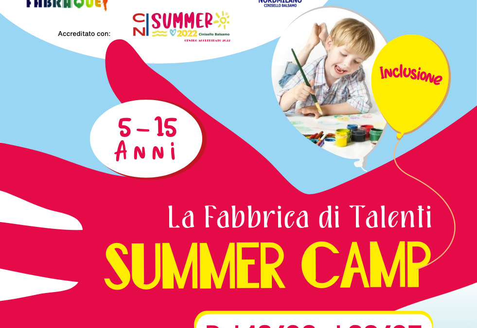 Summer Camp 2022 – “La Fabbrica di Talenti”